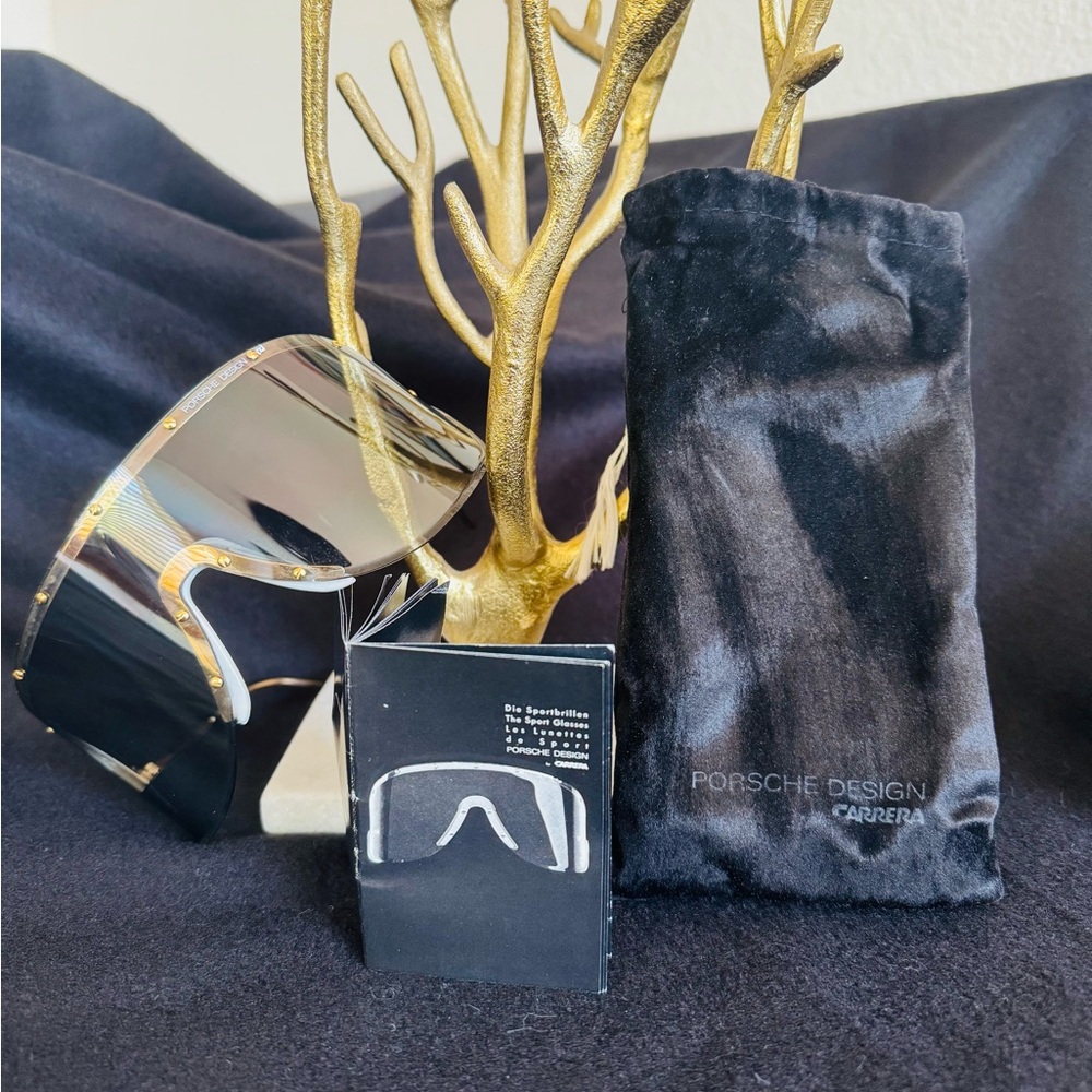 Porsche Design Unisex Gold and Black Sunglasses